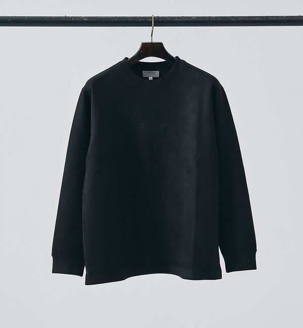 ABAHOUSE「【ネオスエード】ポンチ ロゴ刺繍 プルオーバー / スウェット / ロンT」|Tシャツ・カットソー|ブラック