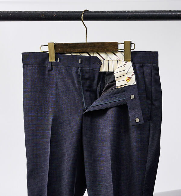 ABAHOUSE「【セットアップ対応/REDA】トロピカルウール ドビー スラックス」|スラックス|