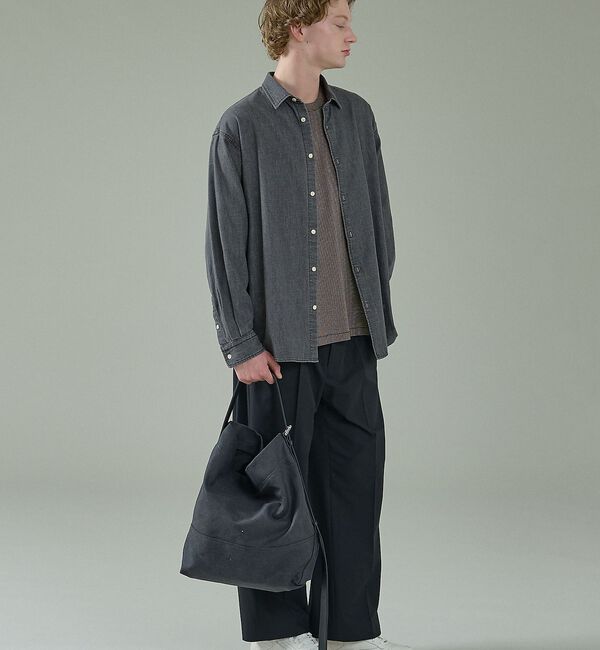 ABAHOUSE「7.5オンス オーバーサイズ デニムシャツ / ライトオンスデニム」|シャツ・ブラウス|