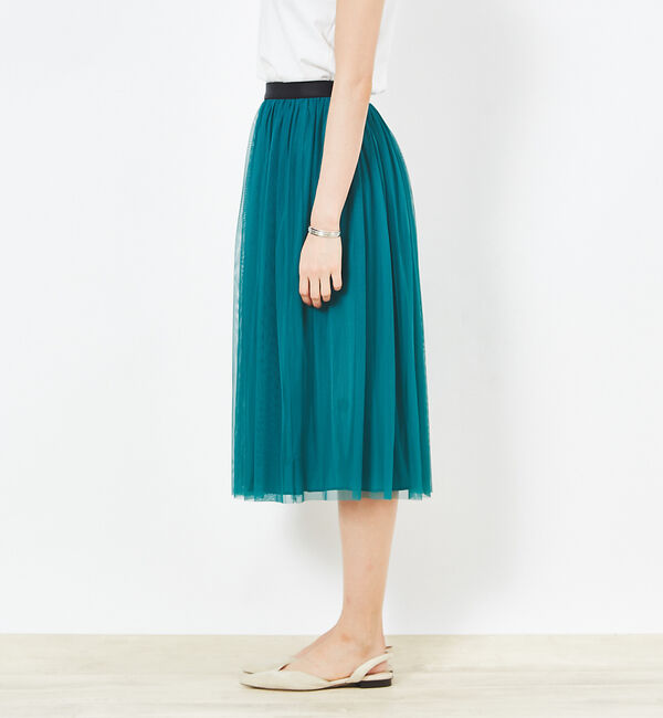 Rouge vif「【Yangany】チュールサテンリバーシブルスカート」|スカート|