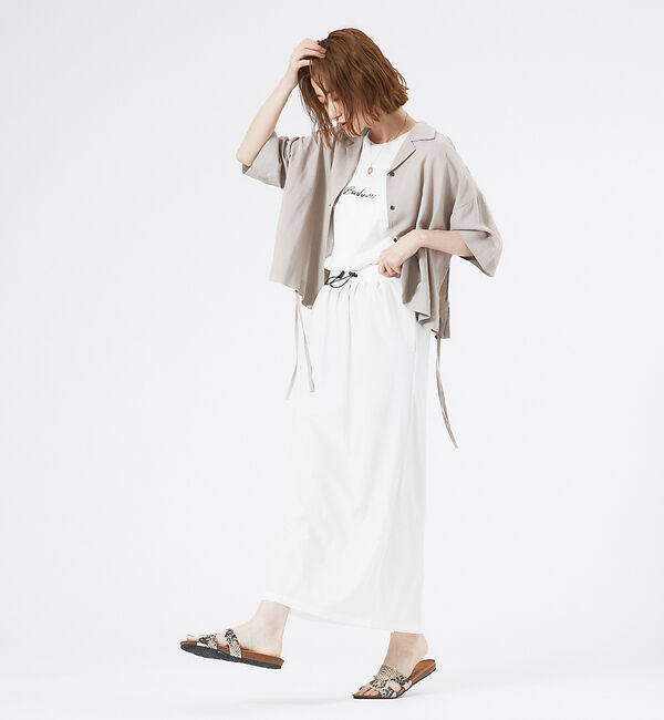 abahouse mavie「レーヨンリネンショートシャツ」|シャツ・ブラウス|