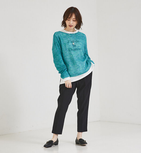 abahouse mavie「ローゲージシースルーニットプルオーバー」|ニット・セーター|