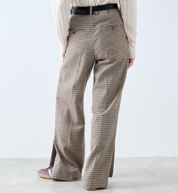 A_「【A_/エース】ウールチェックスラックス」|スラックス|