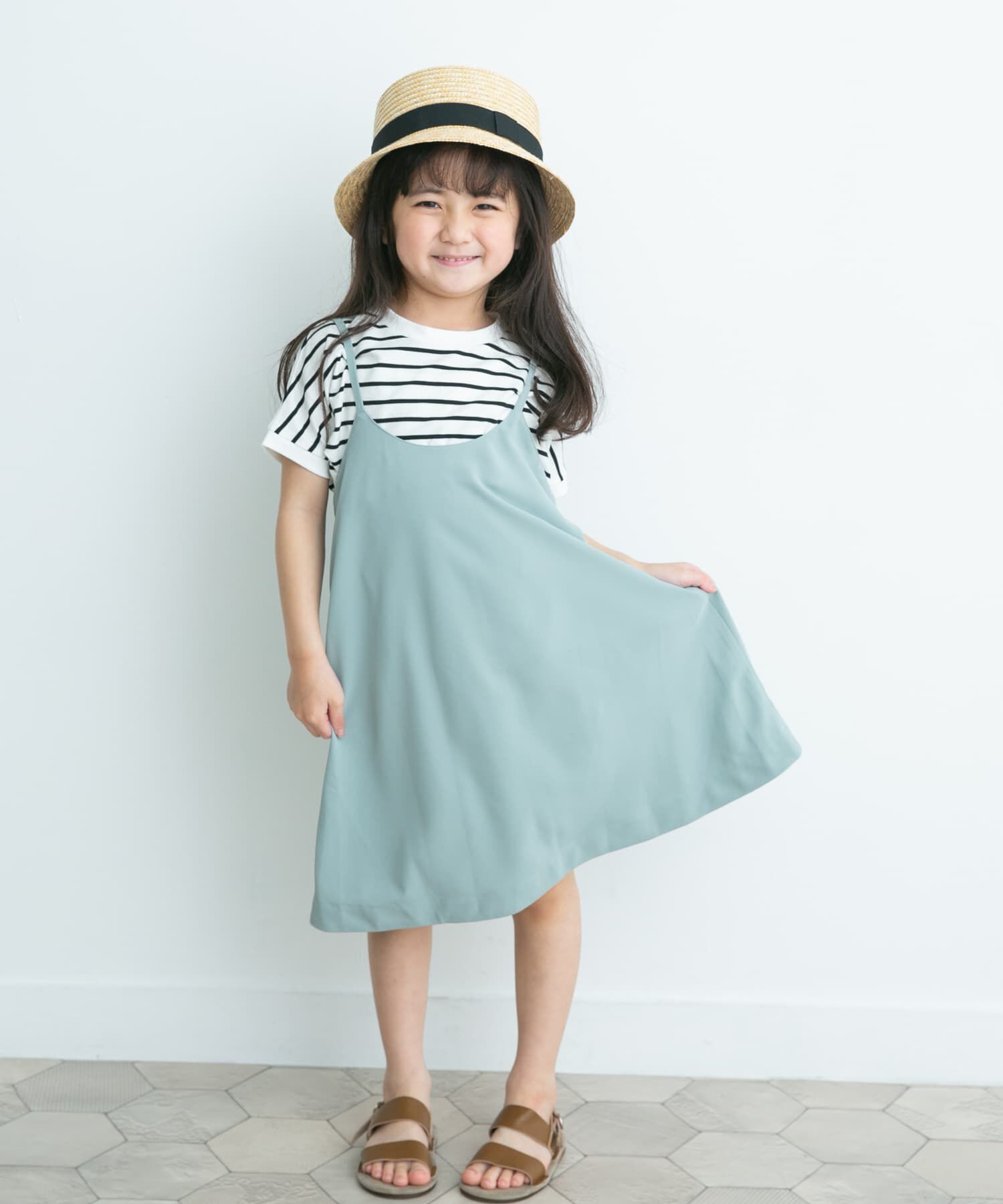 URBAN RESEARCH DOORS「エステルツイルキャミワンピース(KIDS)」|ワンピース|