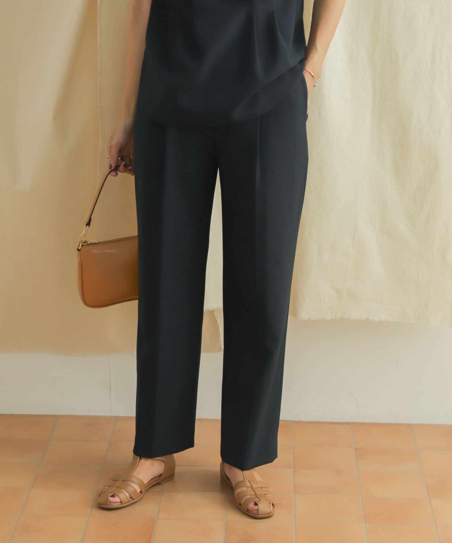 URBAN RESEARCH DOORS「『セットアップ対応』麻調合繊ストレートトラウザー」|その他|