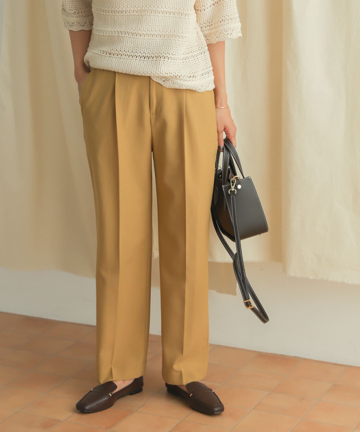 URBAN RESEARCH DOORS「『セットアップ対応』麻調合繊ストレートトラウザー」|その他|