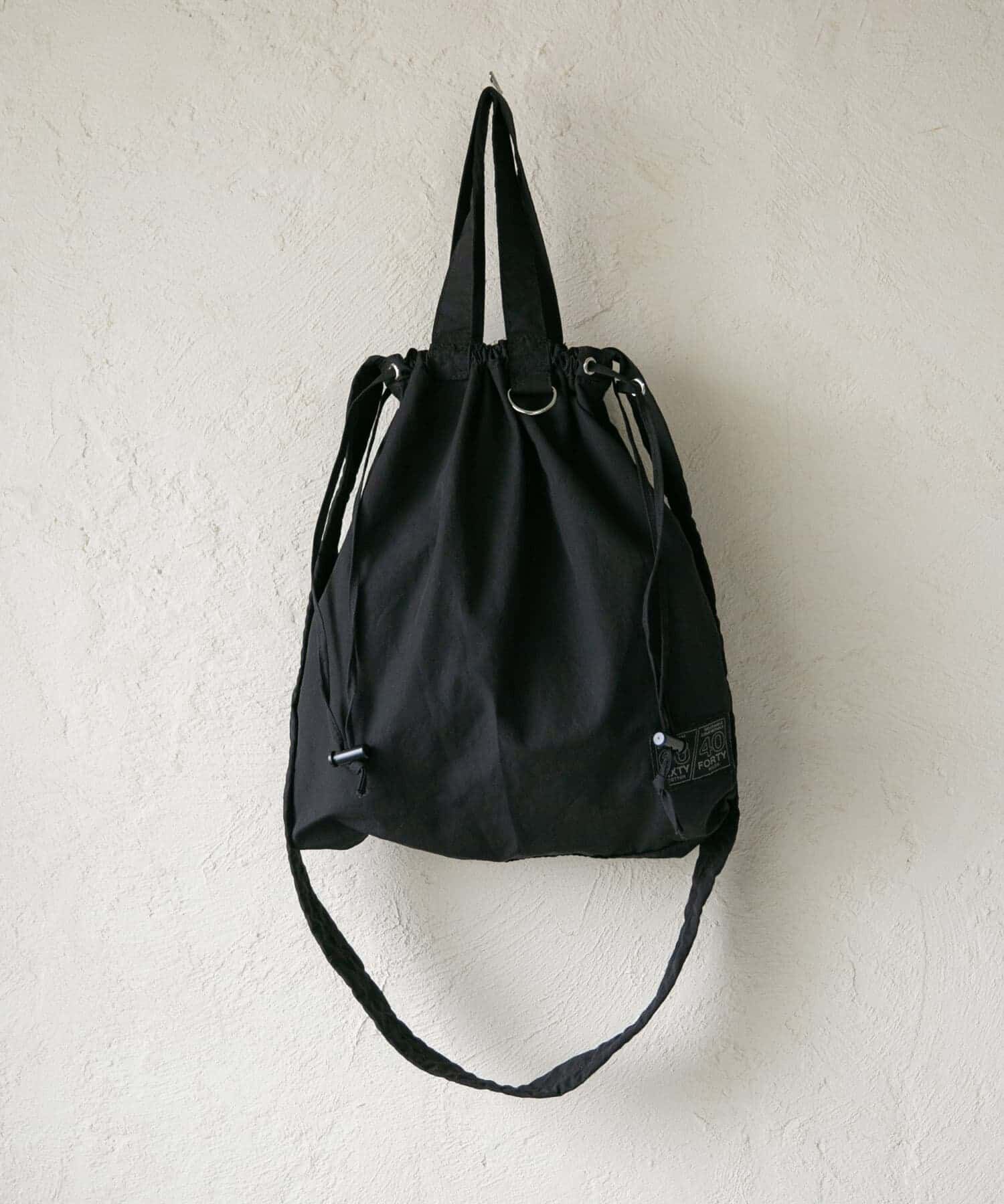 RODE SKO「『ユニセックス』ミニロクヨンギャザーショルダートート」|ショルダー・メッセンジャー|ブラック