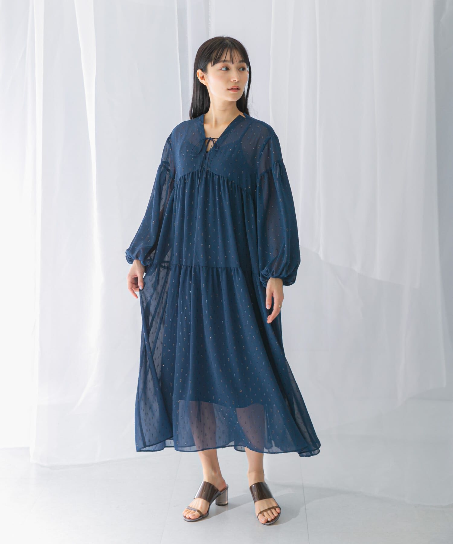 URBAN RESEARCH ROSSO「カットジャガードティアードワンピース」|ワンピース|