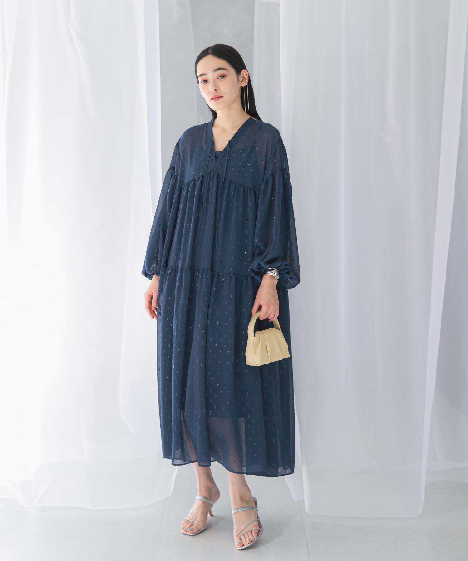 URBAN RESEARCH ROSSO「カットジャガードティアードワンピース」|ワンピース|