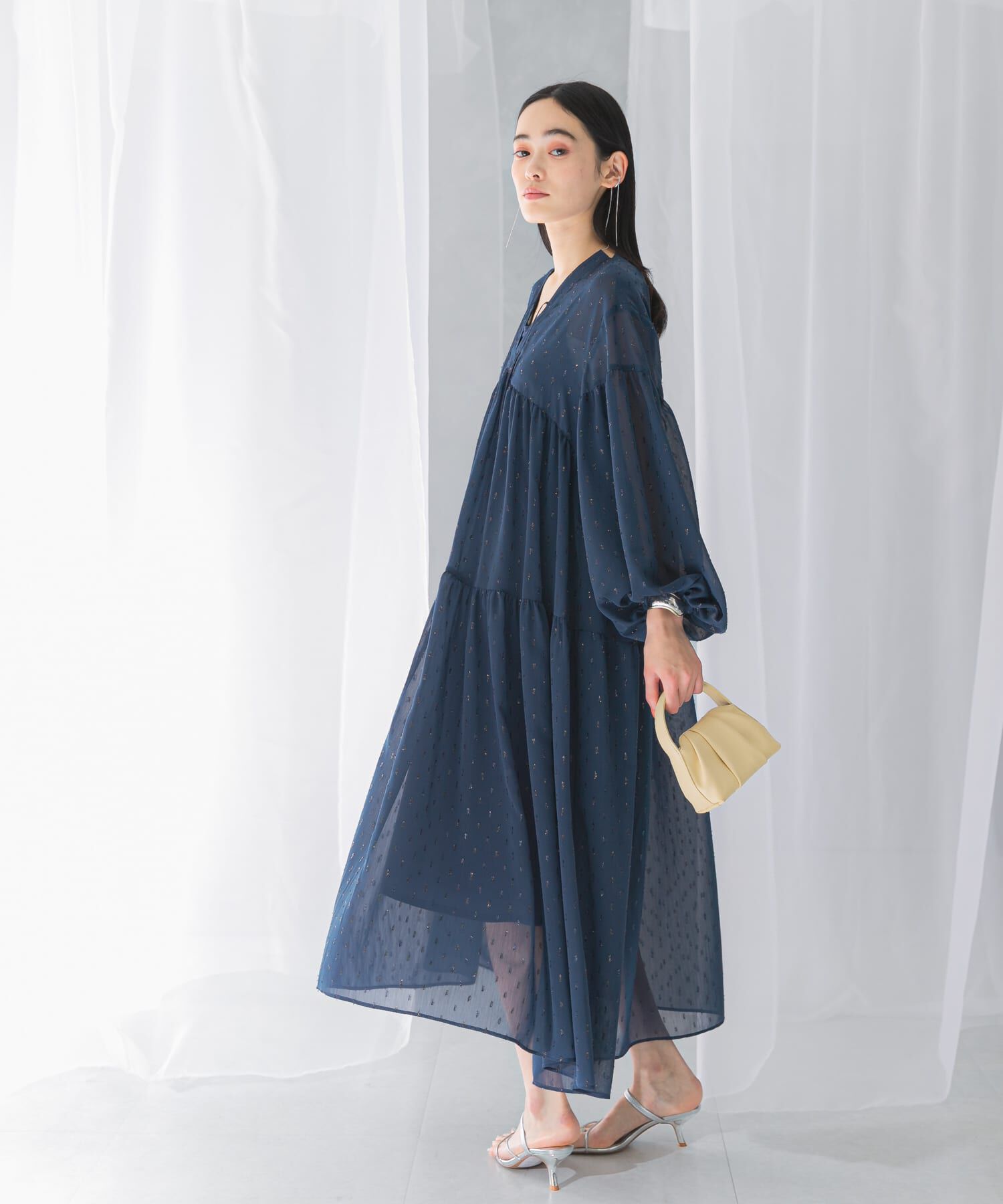 URBAN RESEARCH ROSSO「カットジャガードティアードワンピース」|ワンピース|