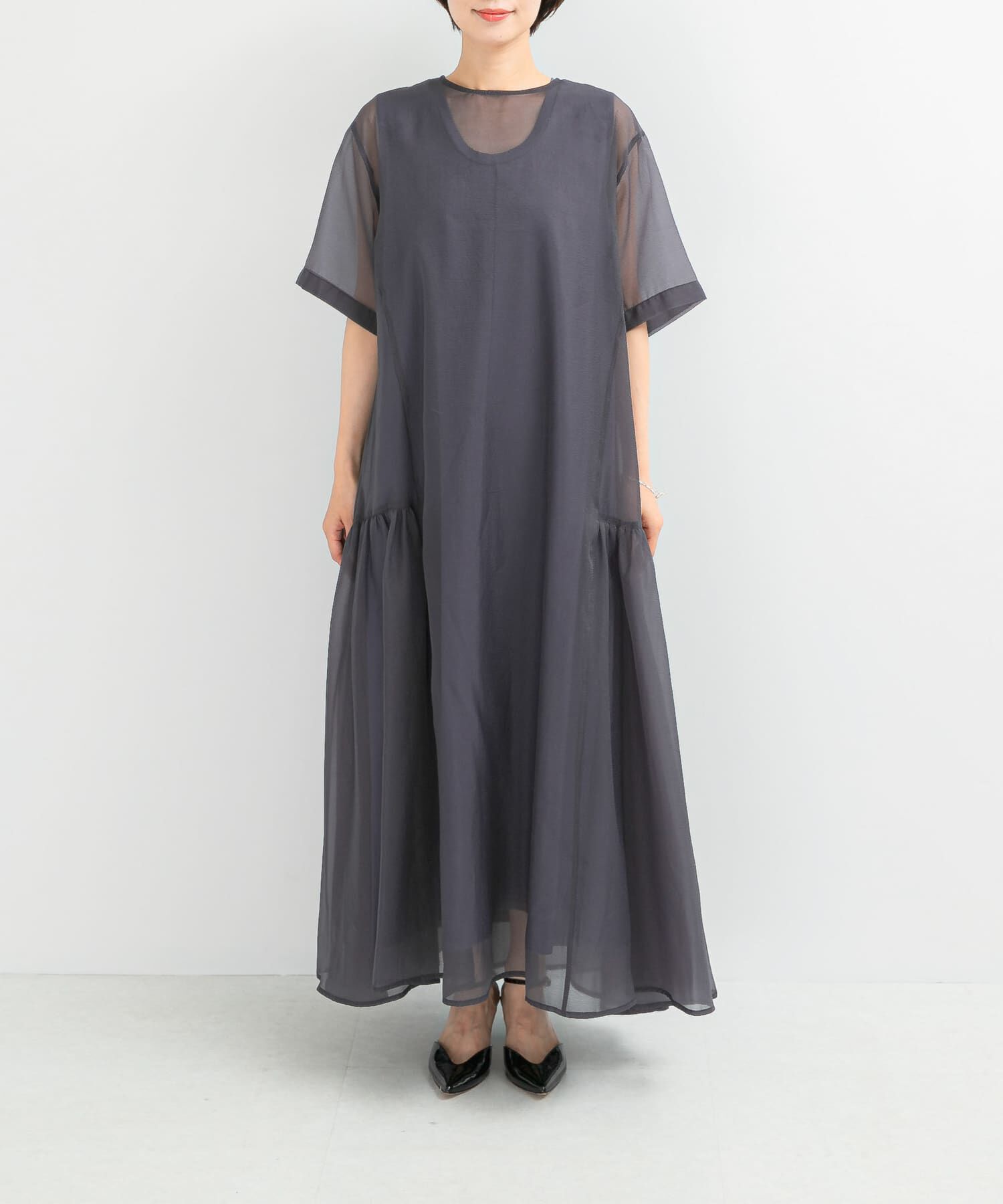 URBAN RESEARCH ROSSO「ELENDEEK　SHEER LAYERED CUT ONE-PIECE」|ワンピース|