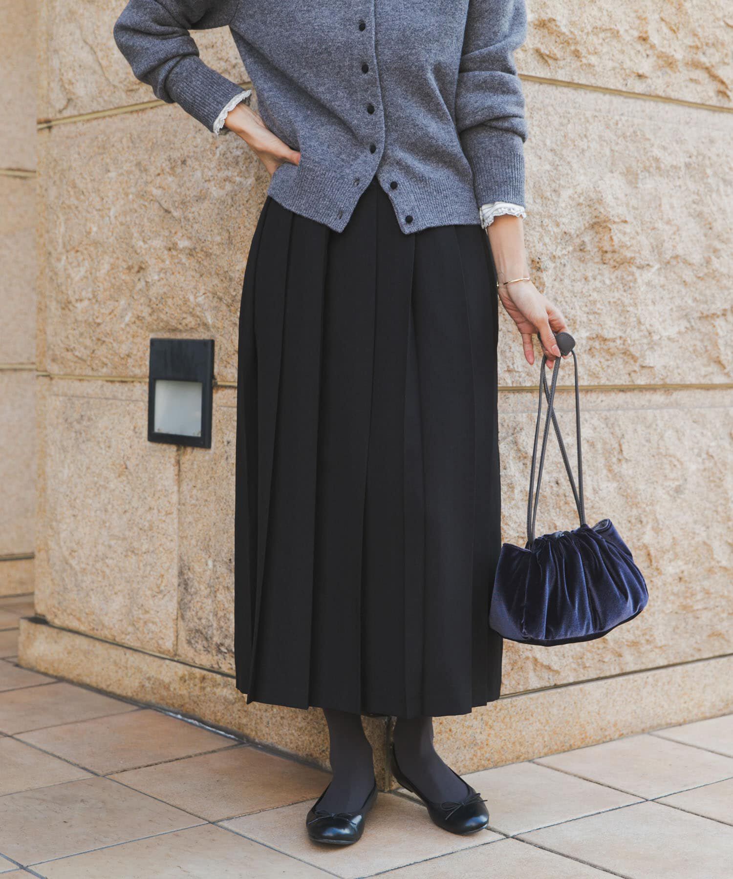 URBAN RESEARCH DOORS「『UR TECH SMOOTHLUXE』片ヒダプリーツスカート」|スカート|