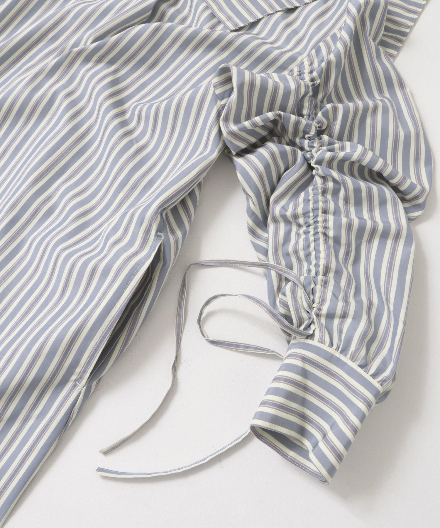  「スクエアカラーSETストライプワンピース」|ワンピース|