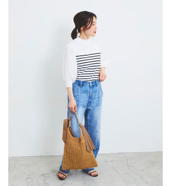 le.coeur blanc「《手洗い可能》スリーブドッキングニットプルオーバー」|ニット・セーター|