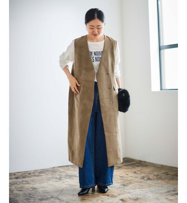 le.coeur blanc「Vネックジレジャンスカ」|ジャンパースカート|