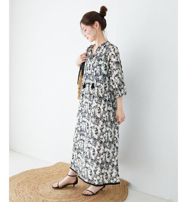  「Fanaka別注バイカラーフラワーワンピース」|ワンピース|