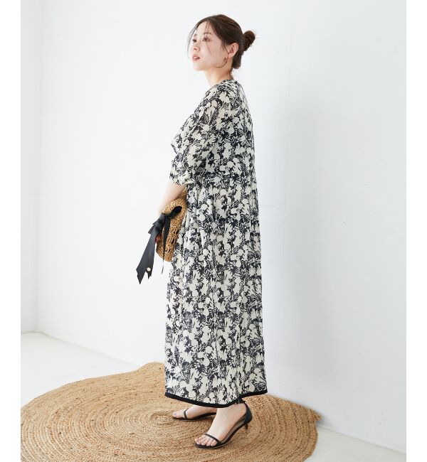  「Fanaka別注バイカラーフラワーワンピース」|ワンピース|