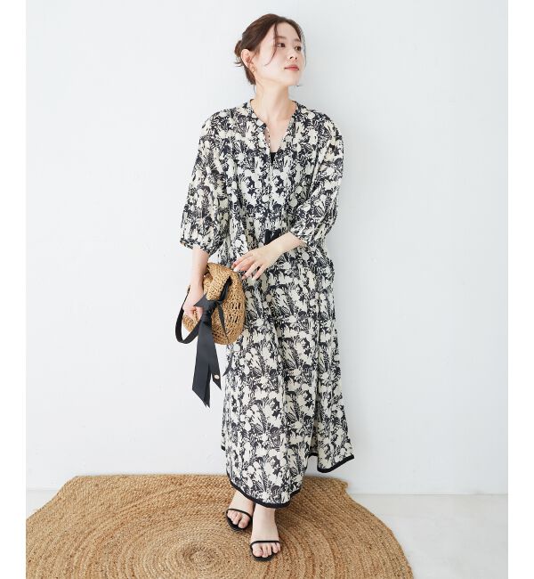  「Fanaka別注バイカラーフラワーワンピース」|ワンピース|