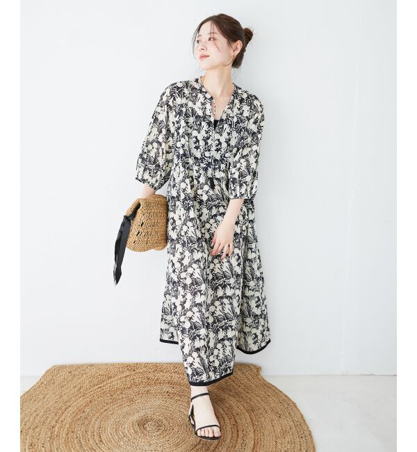  「Fanaka別注バイカラーフラワーワンピース」|ワンピース|