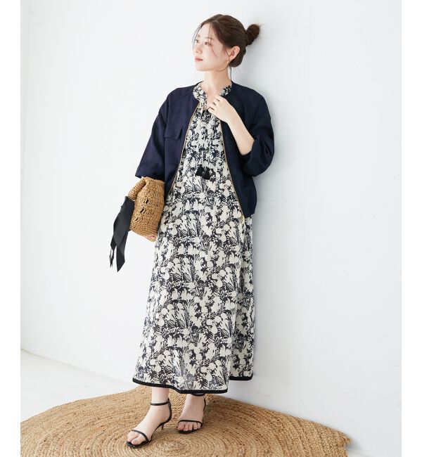  「Fanaka別注バイカラーフラワーワンピース」|ワンピース|