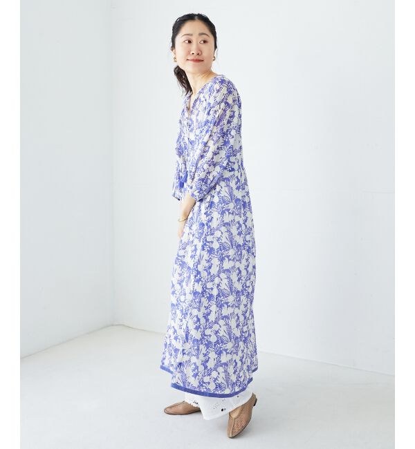  「Fanaka別注バイカラーフラワーワンピース」|ワンピース|