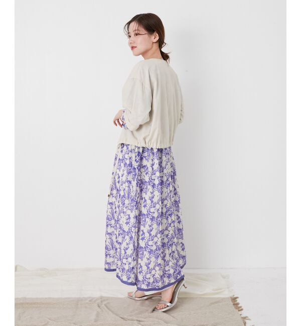  「Fanaka別注バイカラーフラワーワンピース」|ワンピース|