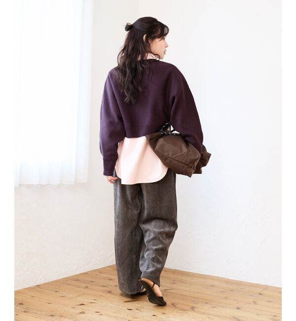  「ヘリンボーンカーブイージーワイドパンツ」|その他|