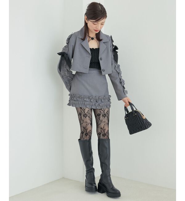 MAJESTICLEGON「ブローチセットホイップフリルジャケット」|その他|