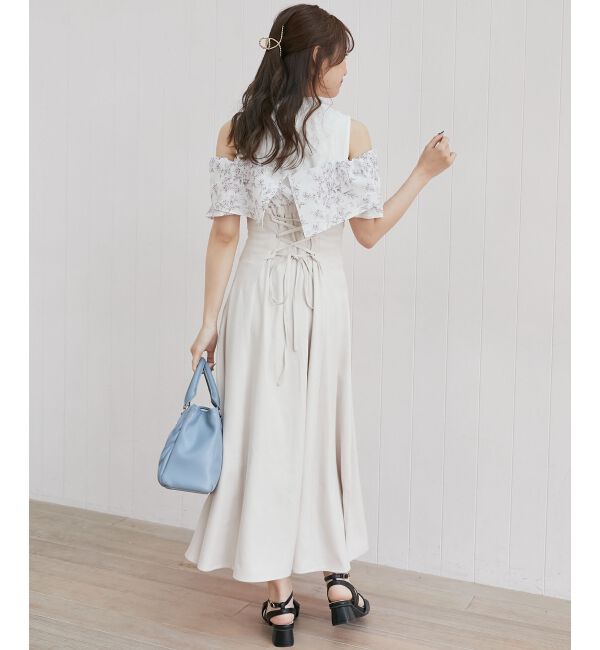  「ウエストきゅっとリボンワンピース」|ワンピース|