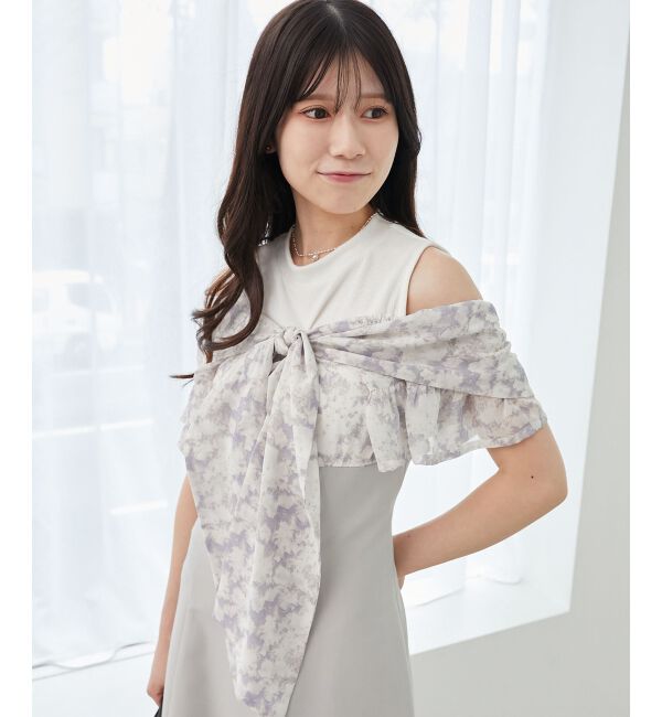  「ウエストきゅっとリボンワンピース」|ワンピース|