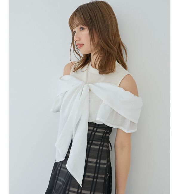  「ウエストきゅっとリボンワンピース」|ワンピース|