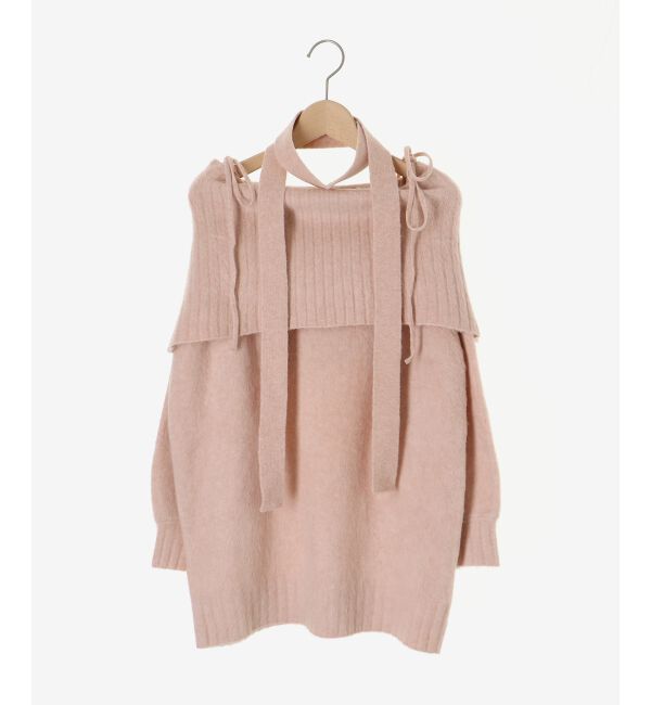  「チョーカー付きオフショルミニワンピ」|ワンピース|