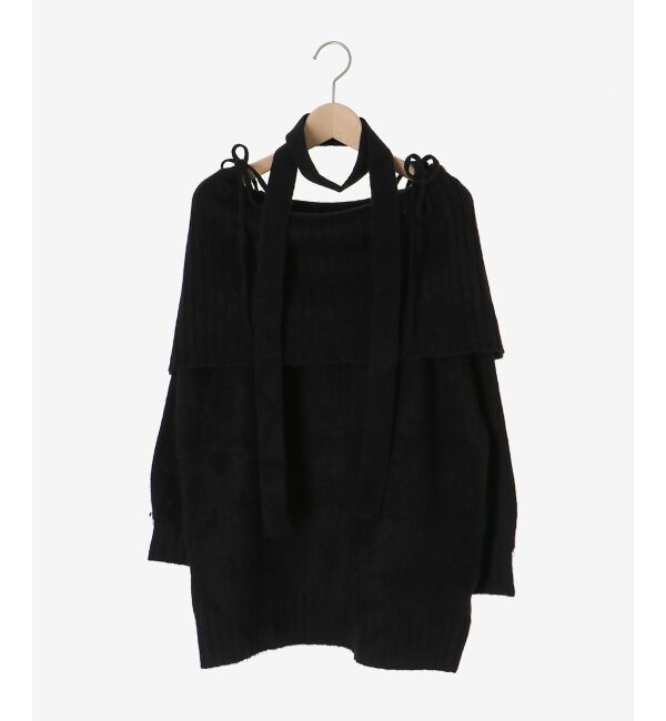  「チョーカー付きオフショルミニワンピ」|ワンピース|