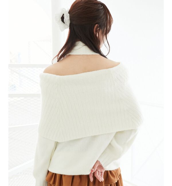  「チョーカー付きオフショルミニワンピ」|ワンピース|