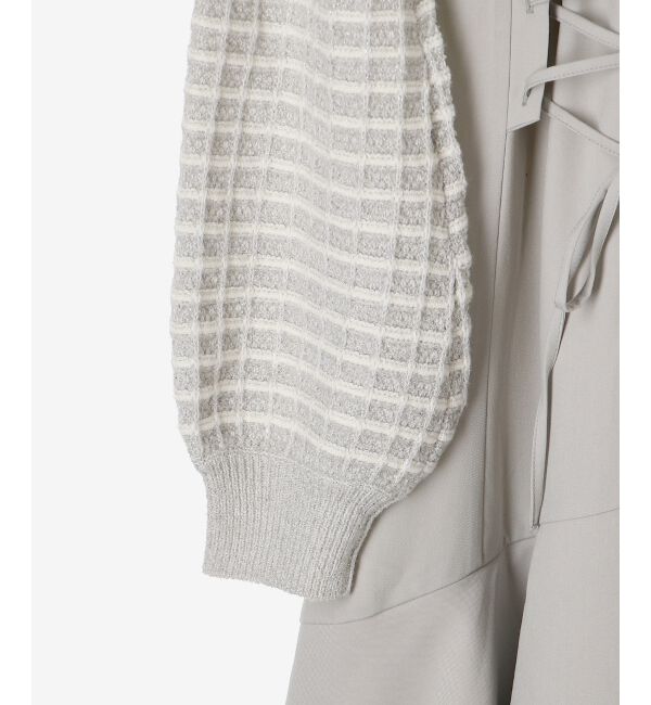  「ツイードニットドッキングワンピース」|ワンピース|