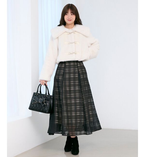  「ウエストきゅっとフリルワンピース」|ワンピース|