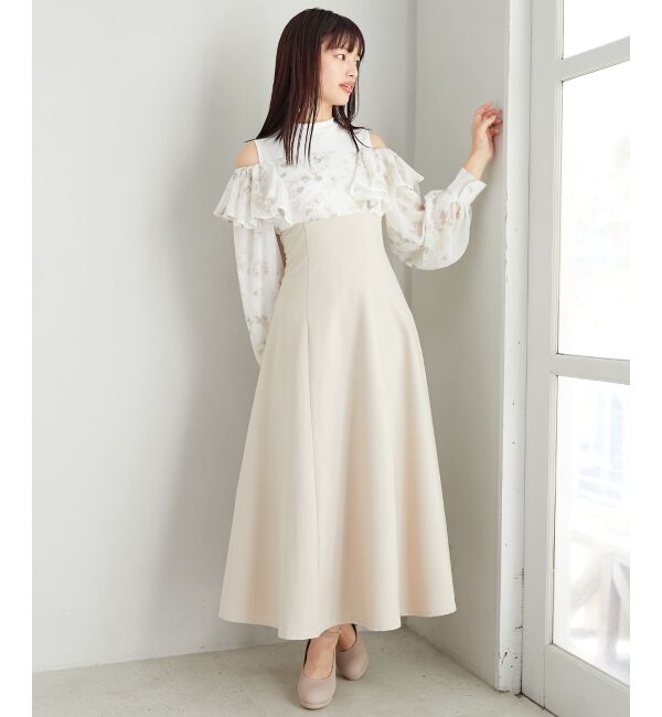  「ウエストきゅっとフリルワンピース」|ワンピース|