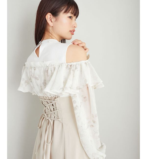  「ウエストきゅっとフリルワンピース」|ワンピース|