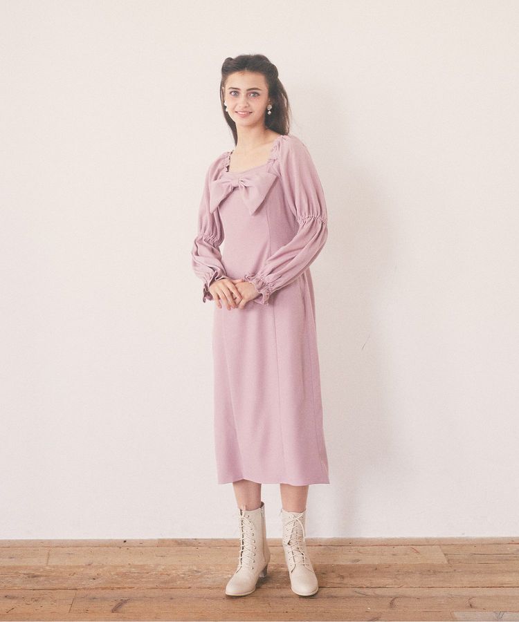 Maison de FLEUR Petite Robe「愛され上手なリボンワンピース」|ワンピース|