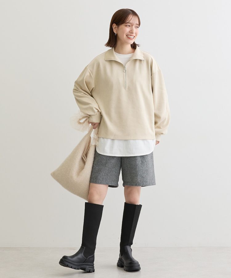 Green Parks「・SUGAR SPOON スエードポンチハーフZIP」|Tシャツ・カットソー|