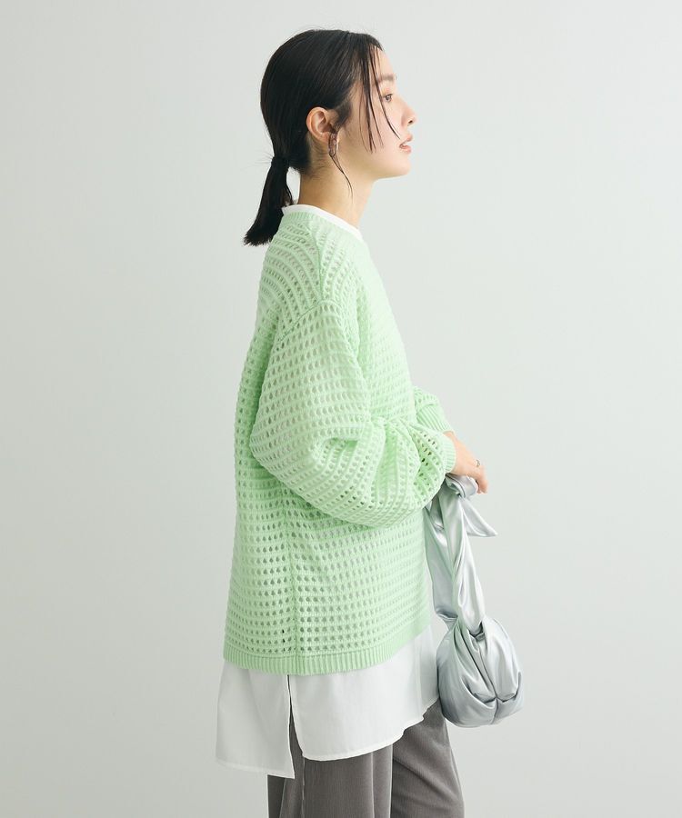 Green Parks「メッシュニットチュニック」|ニット・セーター|