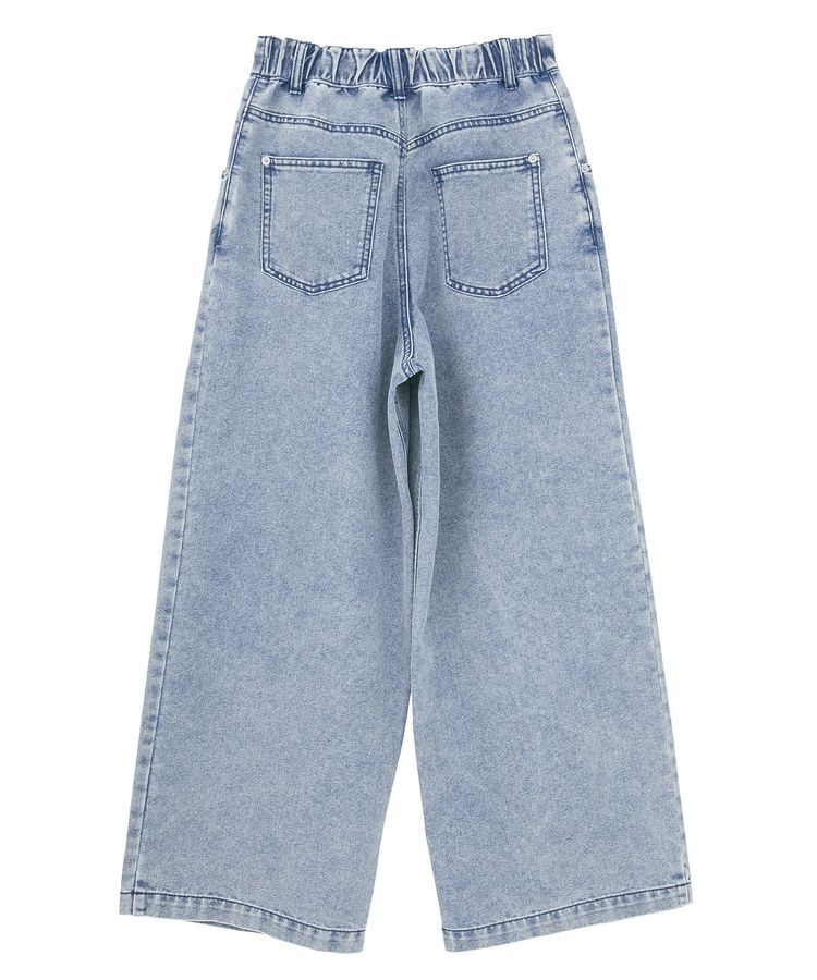 Green Parks「デニムタックワイドパンツ」|デニム|