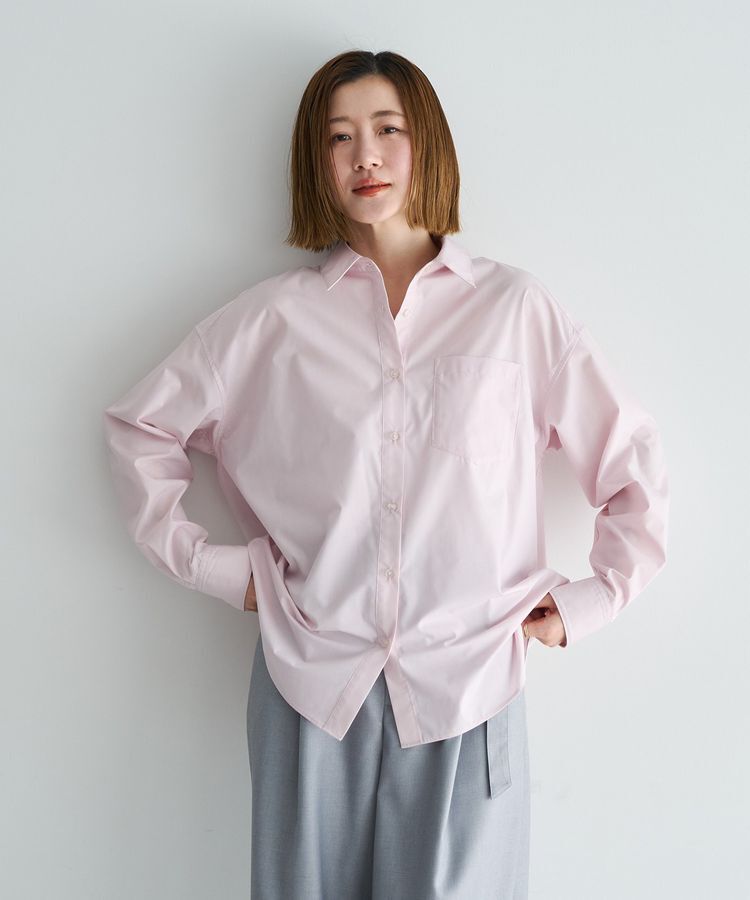 YECCA VECCA「イージーケアオーバーシャツ」|シャツ・ブラウス|Pink