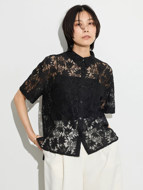 GARAGE OF GOOD CLOTHING「コードレースブラウス」|シャツ・ブラウス|Black