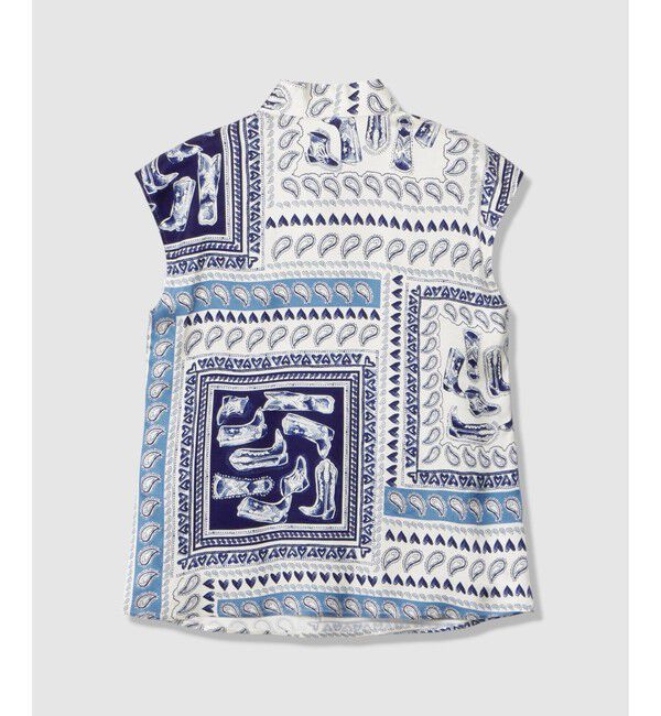 LOULOU WILLOUGHBY「WEB 一部店舗限定【LOULOU WILLOUGHBY】ウエスタンスカーフプリントリボンブラウス」|シャツ・ブラウス|