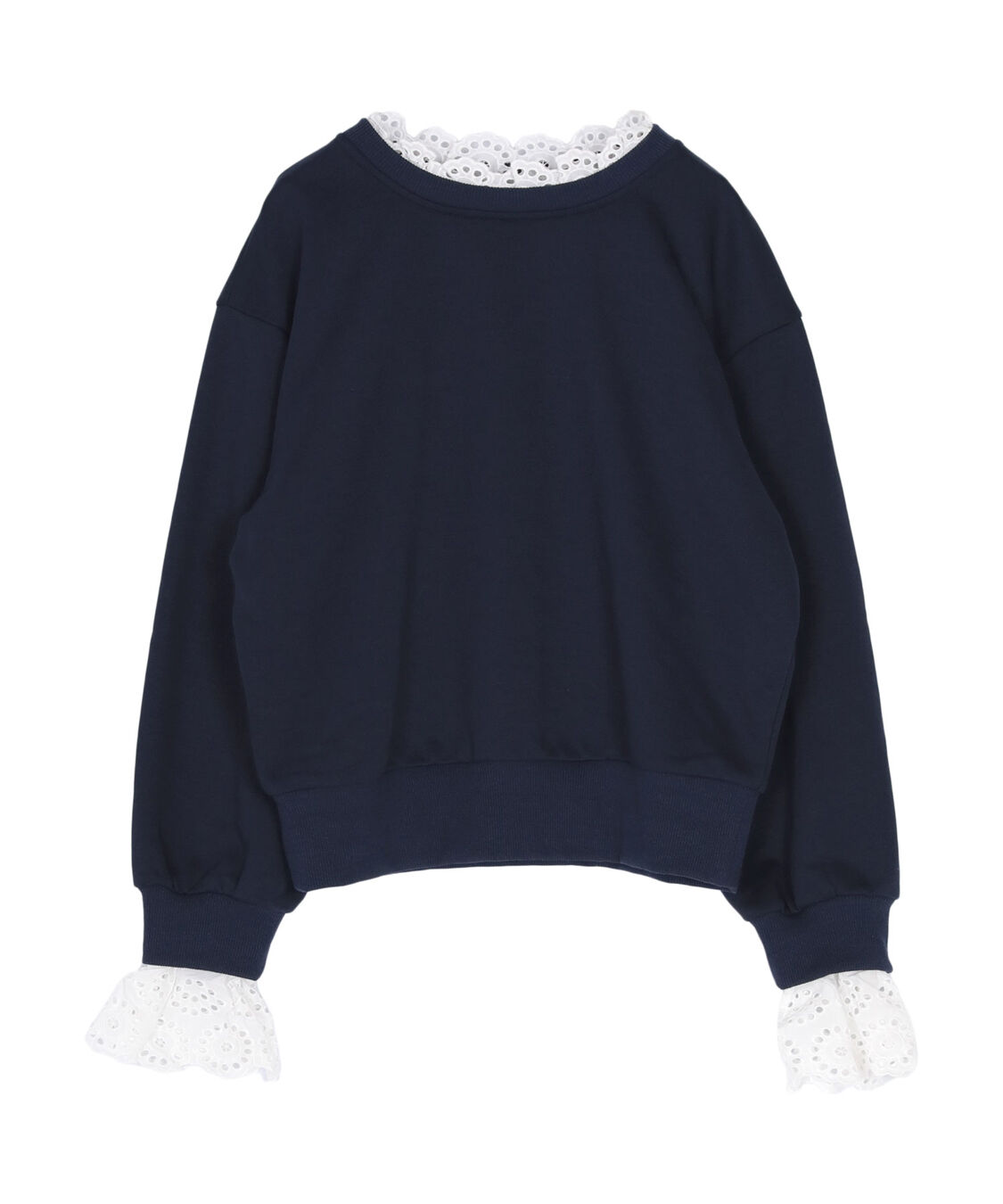 titivate「コットンレースドッキングスウェット」|スウェット・ジャージ|