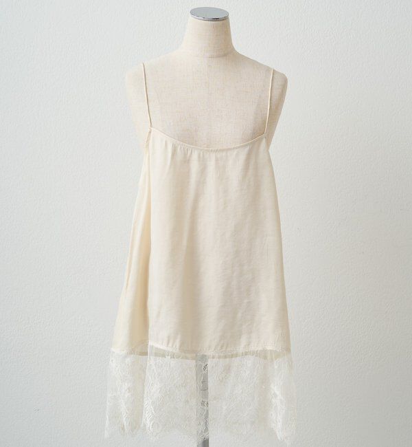  「【＠noricorico102考案】サテン&times;レース レイヤードキャミソール」|キャミソール|