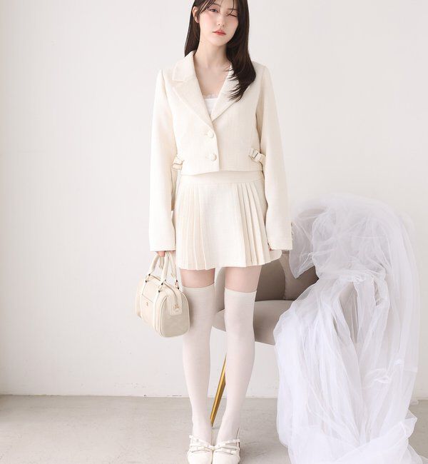  「ツイードプリーツミニスカート／サイズ展開あり」|スカート|