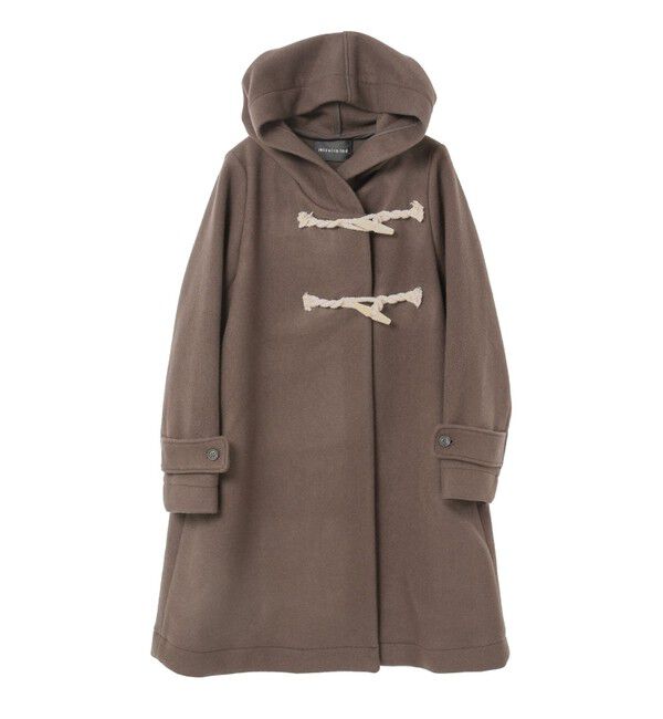 mizuiro ind「mizuiro ind Aラインフード付きコート」|その他|グレージュ