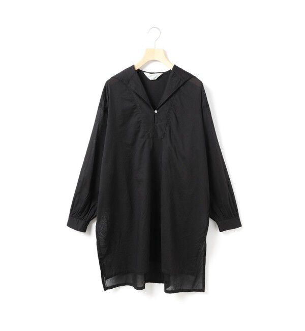 MidiUmi「MidiUmi シースルーセーラーカラーチュニック」|ワンピース|ブラック
